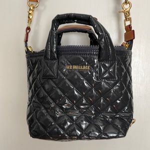 Like New!! Micro Sutton patent leather charcoal grey.